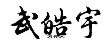 胡問遂武皓宇行書個性簽名怎么寫