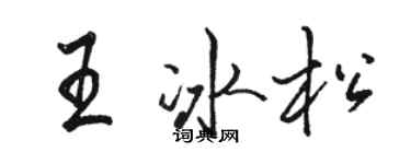 駱恆光王冰松行書個性簽名怎么寫