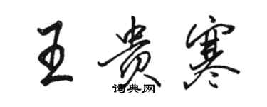 駱恆光王貴寒行書個性簽名怎么寫