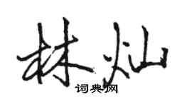 駱恆光林燦行書個性簽名怎么寫