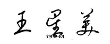 梁錦英王星美草書個性簽名怎么寫