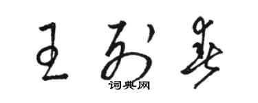 駱恆光王列春草書個性簽名怎么寫