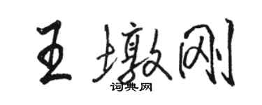 駱恆光王墩剛行書個性簽名怎么寫