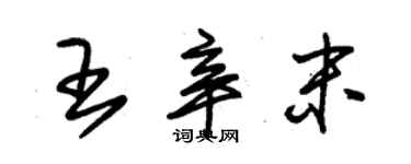 朱錫榮王辛末草書個性簽名怎么寫