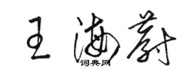 駱恆光王海蔚草書個性簽名怎么寫