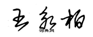 朱錫榮王永柏草書個性簽名怎么寫