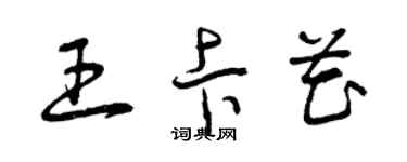 曾慶福王卡花草書個性簽名怎么寫