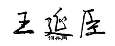 曾慶福王延臣行書個性簽名怎么寫