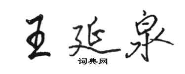 駱恆光王延泉行書個性簽名怎么寫