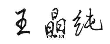 駱恆光王晶純行書個性簽名怎么寫