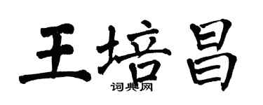 翁闓運王培昌楷書個性簽名怎么寫