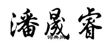 胡問遂潘晟睿行書個性簽名怎么寫