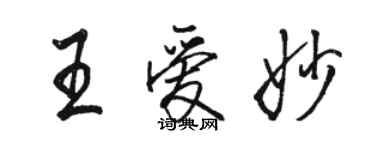 駱恆光王愛妙行書個性簽名怎么寫