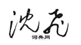 駱恆光沈飛草書個性簽名怎么寫