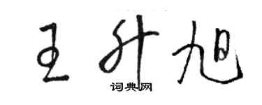 駱恆光王升旭草書個性簽名怎么寫