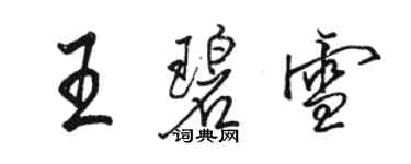 駱恆光王碧雪行書個性簽名怎么寫