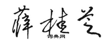 駱恆光薛桂芝草書個性簽名怎么寫