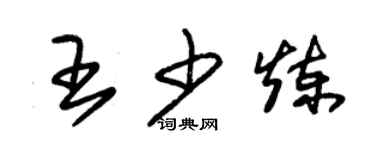 朱錫榮王少煉草書個性簽名怎么寫