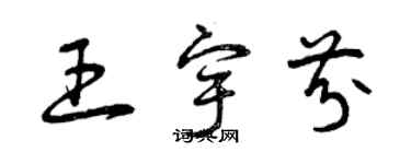 曾慶福王宇芬草書個性簽名怎么寫