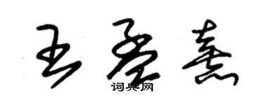 朱錫榮王孟熹草書個性簽名怎么寫