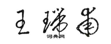 駱恆光王瑞甫草書個性簽名怎么寫