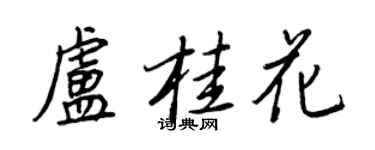 王正良盧桂花行書個性簽名怎么寫