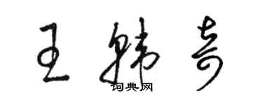 駱恆光王韓奇草書個性簽名怎么寫