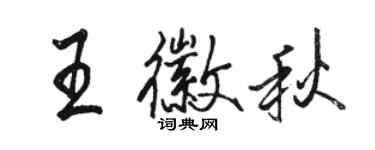 駱恆光王徽秋行書個性簽名怎么寫