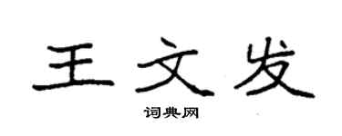 袁強王文發楷書個性簽名怎么寫