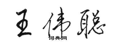 駱恆光王偉聰行書個性簽名怎么寫