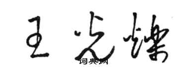 駱恆光王光爍草書個性簽名怎么寫