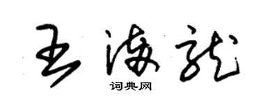 朱錫榮王滿龍草書個性簽名怎么寫