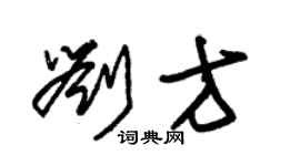 朱錫榮劉方草書個性簽名怎么寫