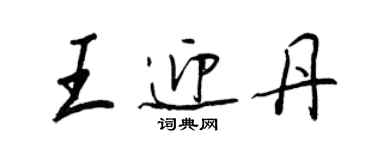 王正良王迎丹行書個性簽名怎么寫