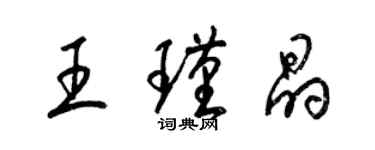 梁錦英王瑾晶草書個性簽名怎么寫