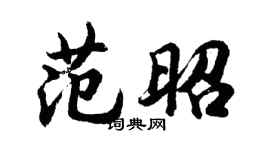 胡問遂范昭行書個性簽名怎么寫