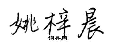 王正良姚梓晨行書個性簽名怎么寫
