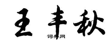胡問遂王豐秋行書個性簽名怎么寫