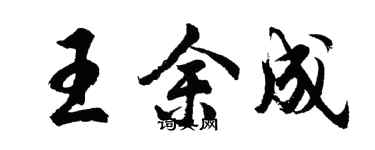 胡問遂王余成行書個性簽名怎么寫