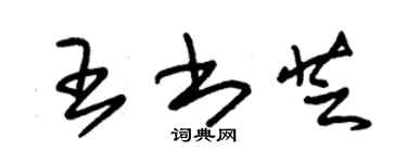 朱錫榮王書芝草書個性簽名怎么寫