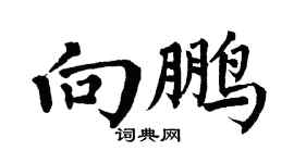 翁闓運向鵬楷書個性簽名怎么寫