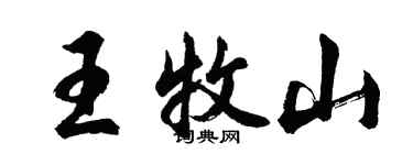 胡問遂王牧山行書個性簽名怎么寫