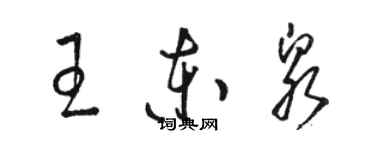 駱恆光王東泉草書個性簽名怎么寫