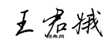 王正良王君娥行書個性簽名怎么寫