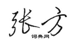 駱恆光張方行書個性簽名怎么寫
