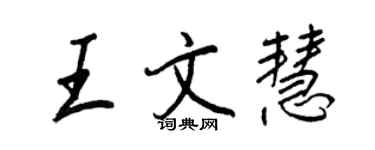 王正良王文慧行書個性簽名怎么寫
