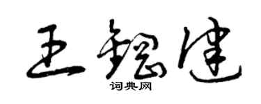 曾慶福王鋼健草書個性簽名怎么寫