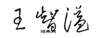 駱恆光王智溢草書個性簽名怎么寫