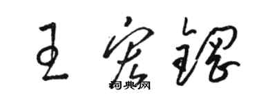 駱恆光王宏鋼草書個性簽名怎么寫