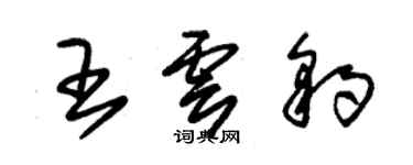 朱錫榮王雲豹草書個性簽名怎么寫